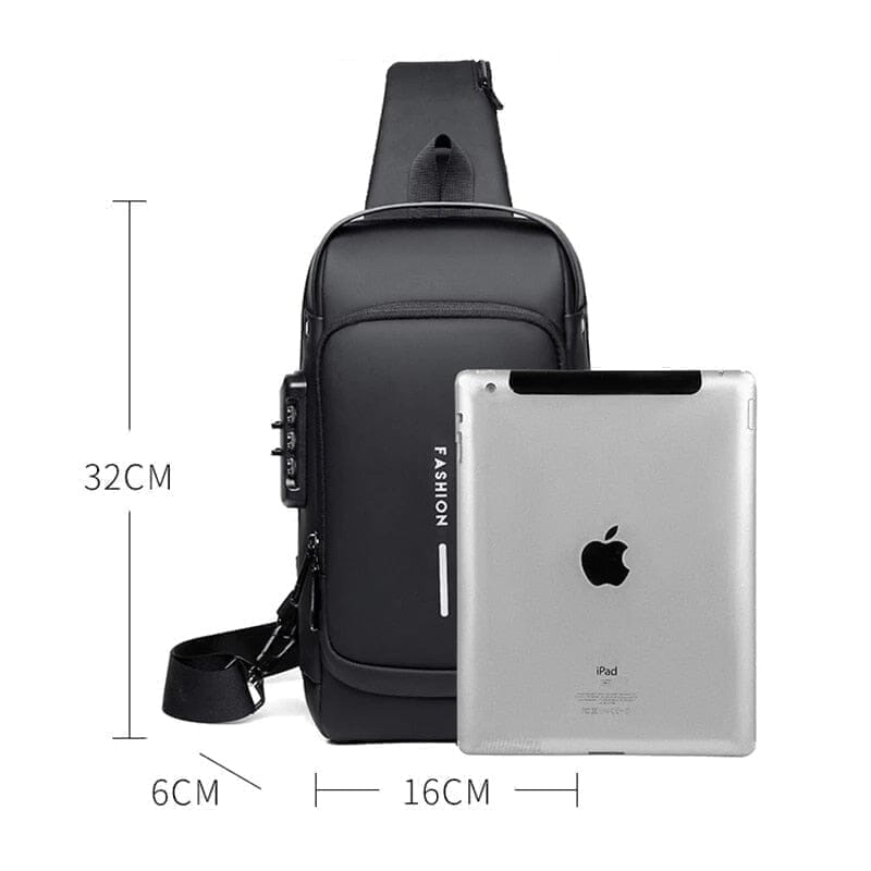 Anti-Theft Backpack with USB Lock Slim Bag