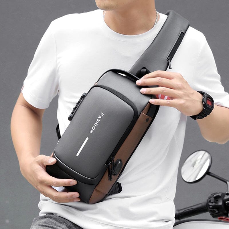 Anti-Theft Backpack with USB Lock Slim Bag