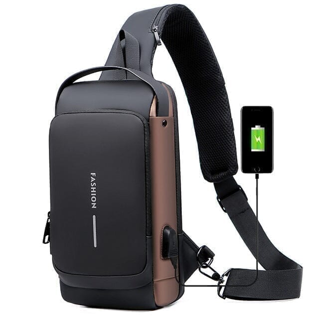 Anti-Theft Backpack with USB Lock Slim Bag