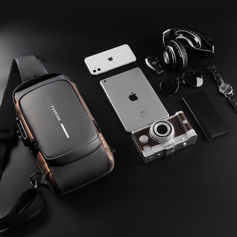 Anti-Theft Backpack with USB Lock Slim Bag