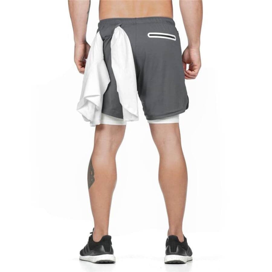 Shorts for Training 2 in 1 Sports Air Effect 673 Direct Offers Dark Gray Model 2 M