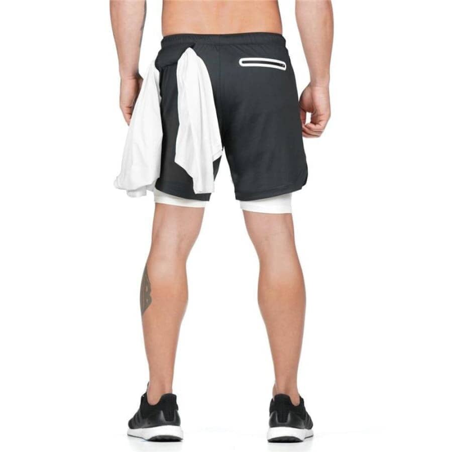 Shorts for Training 2 in 1 Sports Air Effect 673 Direct Offers Black Model 2 M